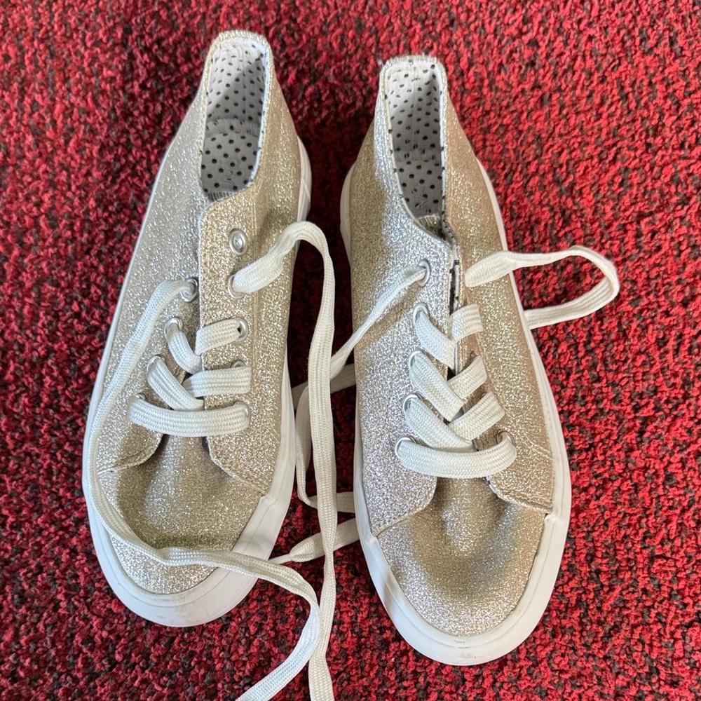 Cynthia Rowley Silver Kids Sneakers